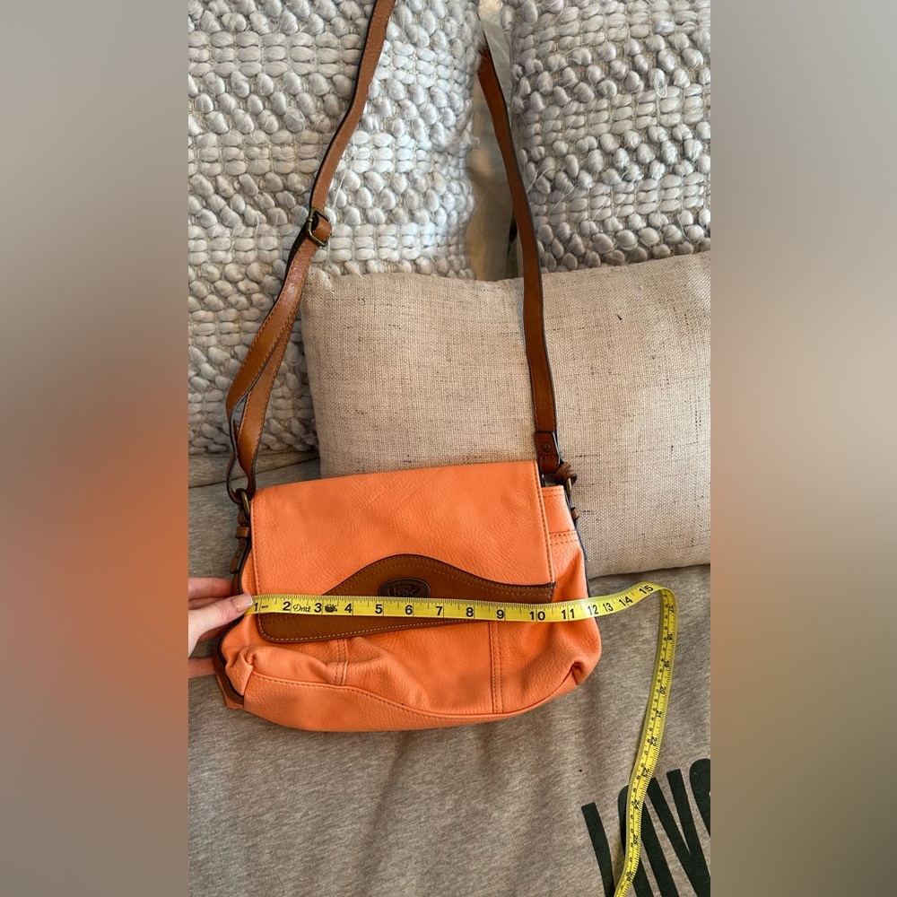 Box crossbody bag - tangerine